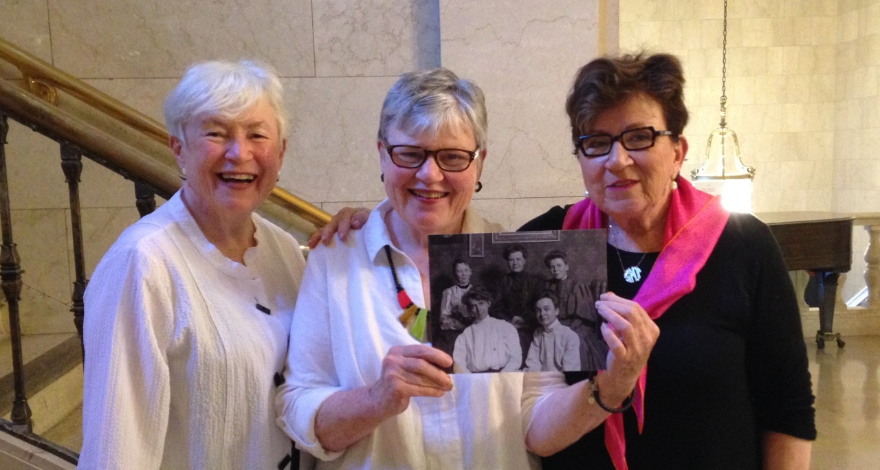 Color portrait of Francine Thompson Andrews, Margaret Thompson McCaskey and Sheila Thompson Mahon