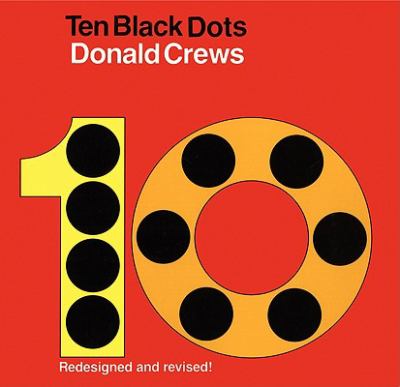 A yellow and orange number ten with black dots throughout