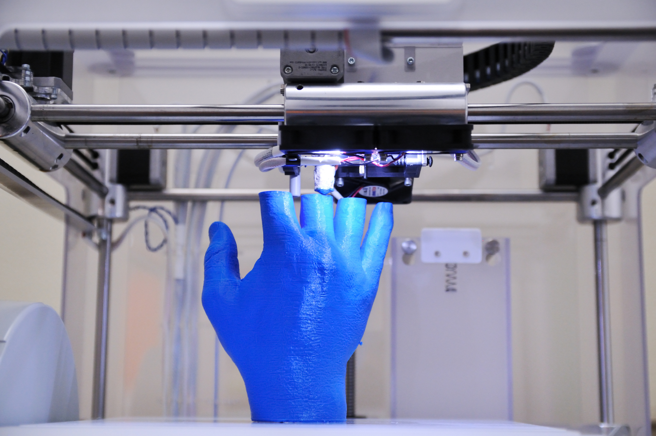 3D printer output in the form of a hand
