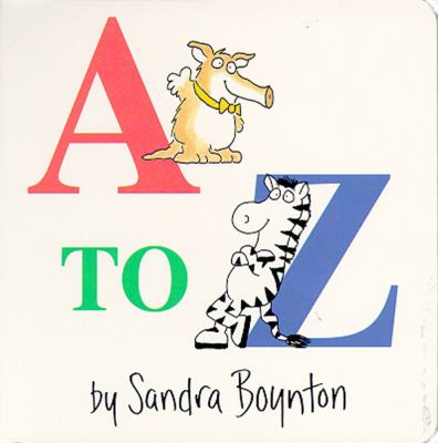 A red letter "A" and a blue letter "Z" with animal drawings