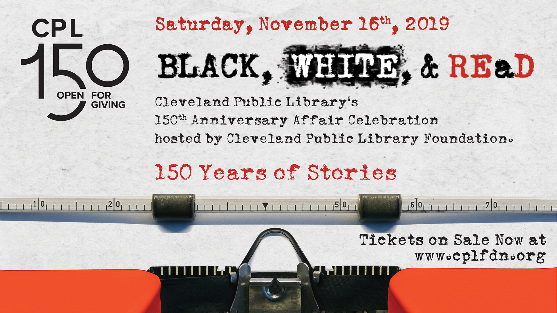 Cleveland Public Library Foundation Presents Black White and REaD Anniversary Affair